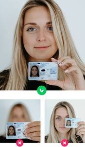 Photo ID Held At Head Hight